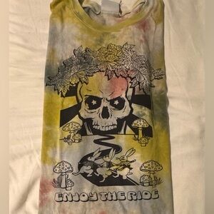 “Enjoy the ride” 100% cotton trippy tie-dye graphic tee